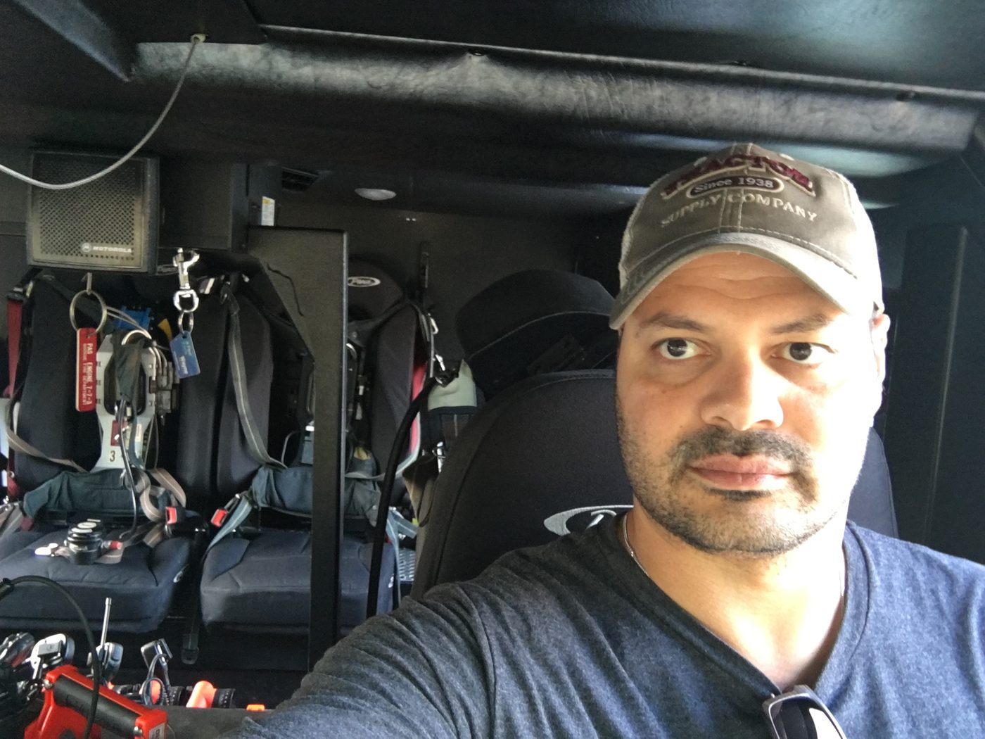 Engine cab interior
